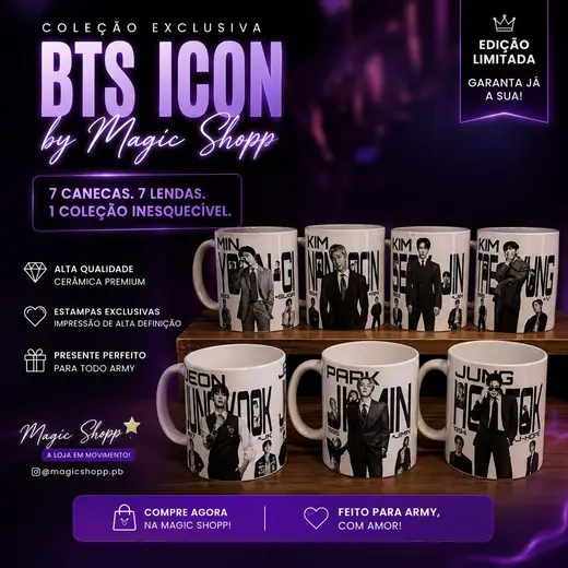 Colecao canecas BTS ICON