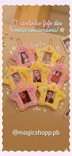 Chaveiros porta-retrato estrela K-pop
