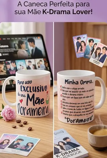 Caneca Mae Dorameira K-drama