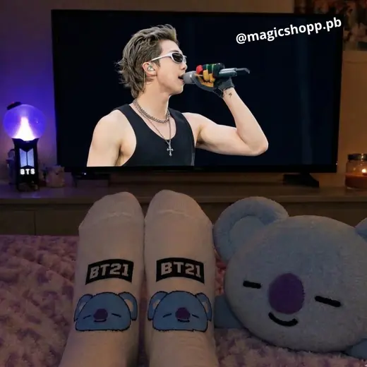 Meias e pelucia BT21 Koya