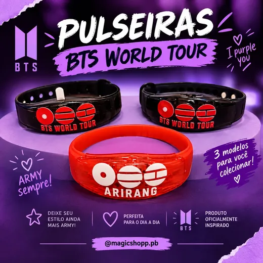 Pulseiras BTS World Tour